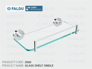 Glass Shelf Single - Code: 2060 - CONTI Series – FALDU