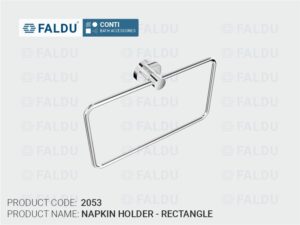Napkin Holder Rectangle - 2053 - CONTI Series -Bath Accessories - FALDU