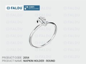 Napkin Holder Round - 2054 - CONTI Series - Bath Accessories - FALDU