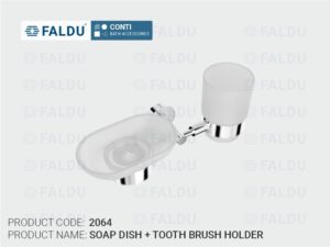 Soap Dish & Toot Brush Holder - Soap & Tooth Brush Storage Utility Stand. Product Code: 2064 - CONTI Series, Bath Accessories – FALDU