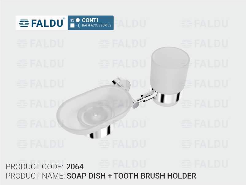 Soap Dish & Toot Brush Holder - Soap & Tooth Brush Storage Utility Stand. Product Code: 2064 - CONTI Series, Bath Accessories – FALDU