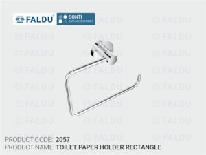Toilet Paper Holder Rectangle - For Hanging Toilet paper in Toilets - 2057 - CONTI Series - FALDU
