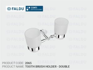 Tooth Brush Holder, Bath Accessories for Tooth Brush Holder Storage near Wash Basin & Bathroom. Product Code: 2065 - CONTI Series, Bath Accessories – FALDU
