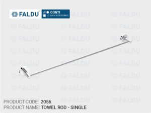 Towel Rod for Hanging Towel & Cloth in Bathroom - 2056 - CONTI Series - Bath Accessories -FALDU