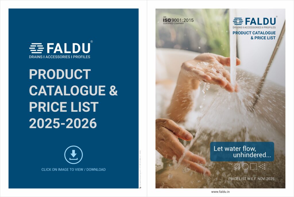 Catalogue Drains, Bath Accessories, Grab Bars and Profiles 2025 - FALDU.in