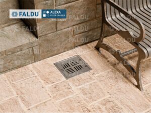 ALEXA Floor Drainer with Hinges FALDU 1. SS-304 Floor & Shower Drains with high outlet flow rate, stain and rust resistant, Easy to Clean, Anti-cockroach Trap Option. Also available in PVD Finishes