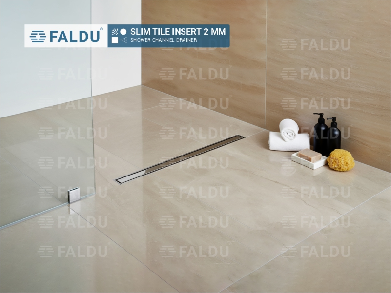 SLIM TILE INSERT 2 MM Thickness - Shower Drainer - FALDU - Best quality Heavy Shower Drain