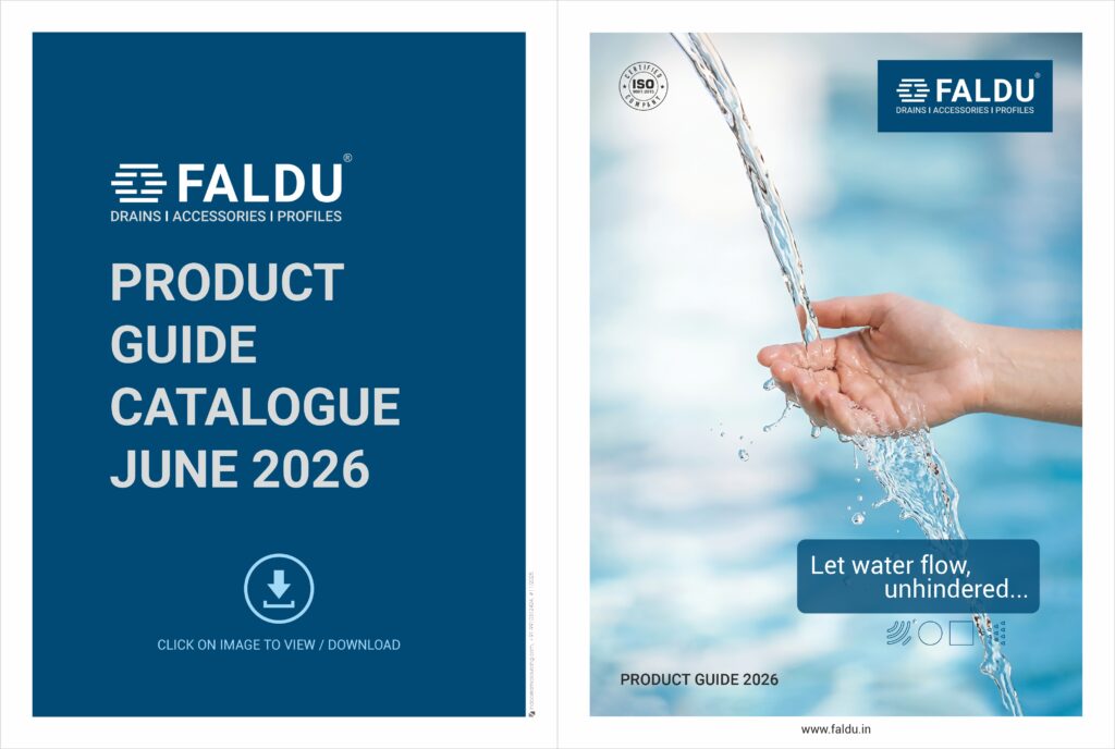 Product Guide Catalogue- Drains, Bath Accessories, Grab Bars & Profiles 2026 - FALDU